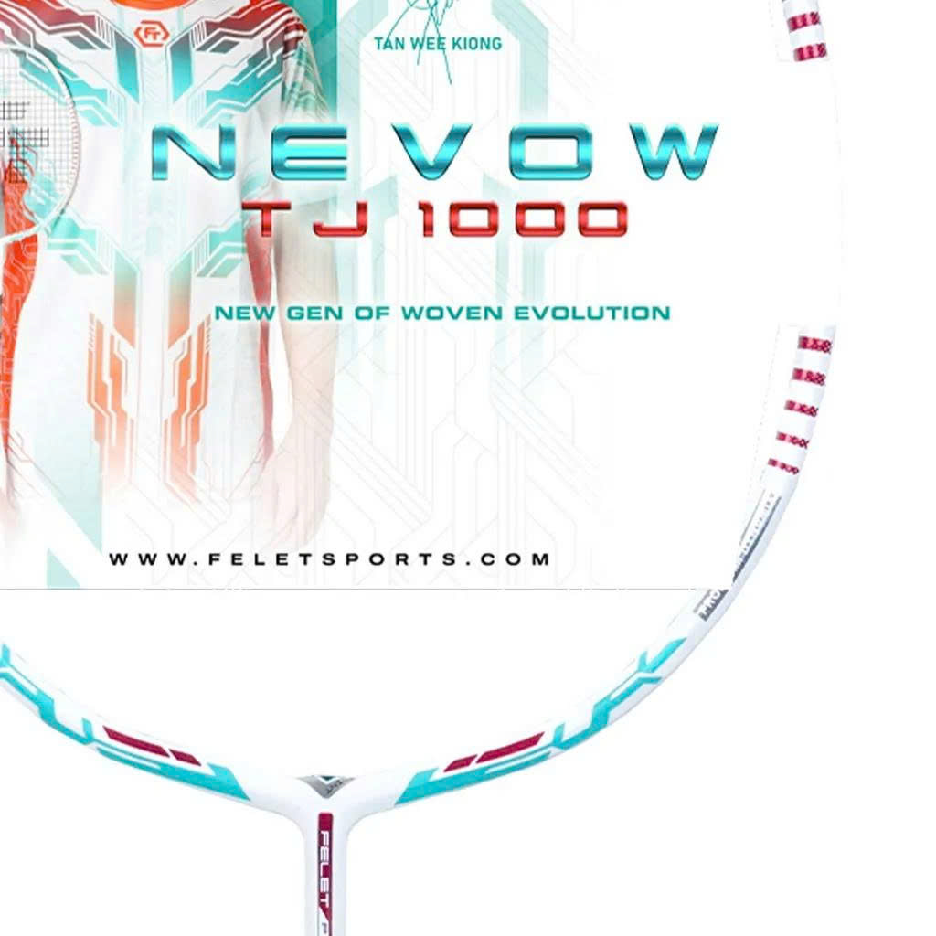 Vợt Cầu Lông Felet NEVOW TJ 1000 Chính Hãng – Chất Woven Carbon, Cân Bằng - Toàn Diện - Bền Bỉ - Chắc Chắn